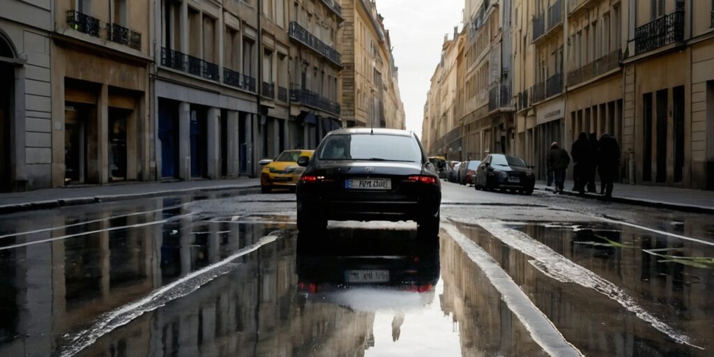 Une comparaison visuelle de deux scénarios : un accident avec des dommages mineurs et un accident avec des dommages importants, montrant comment la franchise variable peut s'adapter aux différents coûts de réparation.